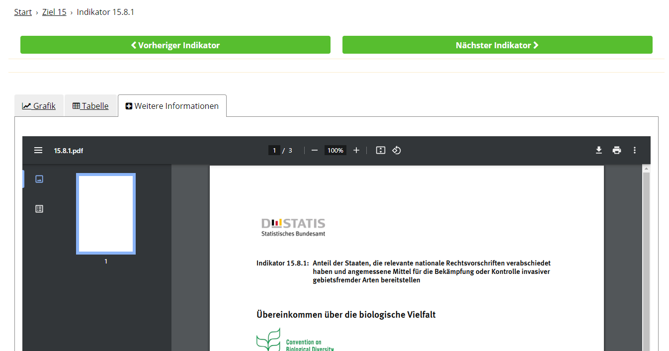 Screenshot of embedded feature html functionality